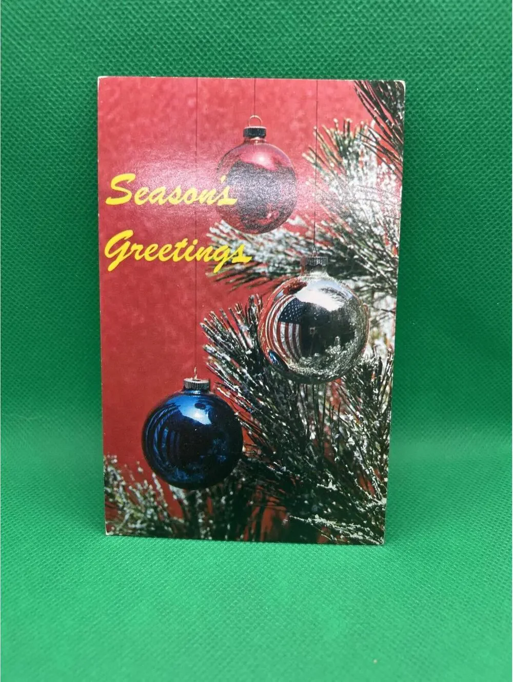 Vintage 1987 Seasons Greetings Holiday Postcard - Box1